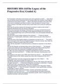 HISTORY HIS-144The Legacy of the Progressive Era&lbrace; Graded A&rcub;