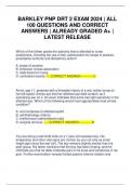 BARKLEY PNP DRT 2 EXAM 2024 | ALL 100 QUESTIONS AND CORRECT ANSWERS | ALREADY GRADED A+ | LATEST RELEASE