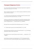 Forward Observer Q & A&vert;185 Questions with 100&percnt; Correct Answers &vert; Verified &vert; Updated 2024