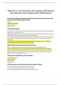 Agile Safe 5&period;1 Test&comma; Real Exam 150 Questions AND Answers 2022-2023&vert; All Lessons Updated 2022-2023&vert;Graded A