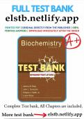 Test bank for biochemistry 9th edition berg full chapter