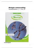 Samenvatting Nectar Biologie 6VWO HS 1&comma; 7&comma; 9&comma; & 10