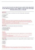 NGN NCLEX &sol;NCLEX NGN RN EXAM LATEST 2023-2024 TEST BANK 800 QUESTIONS AND CORRECT DETAILED ANSWERS WITH RATIONALES &vert;A&plus;GRADE