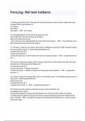 Fencing- Ref test midterm Exam Questions And Answers 