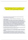 HURST REVIEW NCLEX-RN Readiness bundled exam questions and answers.