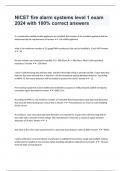 NICET fire alarm systems level 1 exam 2024 with 100&percnt; correct answers