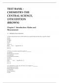 TEST BANK - CHEMISTRY-THE CENTRAL SCIENCE&comma; 13TH EDITION &lpar;BROWN&rpar; 