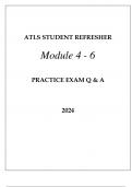 ATLS STUDENT REFRESHER MODULE 4 - 6 PRACTICE EXAM Q & A 2024&period;