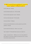 CCHP General Exam questions & Answers&vert;  Latest Update&vert; Verified&vert; Graded A