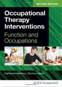 Occupational Therapy Interventions Function and Occupations