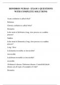 HONDROS NUR163 - EXAM 1 QUESTIONS WITH COMPLETE SOLUTIONS