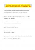 Louisiana insurance study guide with 100&percnt; Correct Answers &vert; Verified &vert; Latest Update 2024