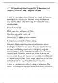 ATI RN Nutrition Online Practice 2023 B Questions And Answers &lpar;Rationale&rpar; With Complete Solutions