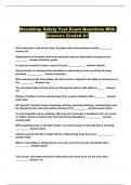 Woodshop Safety Test Exam Questions With Answers Graded A+
