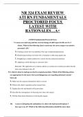 NR 324 EXAM REVIEW  ATI RN FUNDAMENTALS  PROCTORED FOCUS  LATEST WITH  RATIONALES…A+