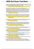 HESI Exit Exam Test Bank