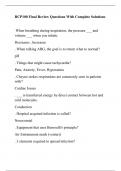 RCP100 Final Review Questions With Complete Solutions