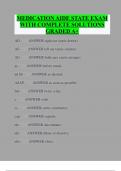 MEDICATION AIDE STATE EXAM  WITH COMPLETE SOLUTIONS GRADED A+