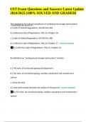UST Exam Questions and Answers Latest Update 2024&sol;2025 &lpar;100&percnt; SOLVED AND GRADED&rpar;