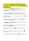 UST Test Questions and Answers Latest 2024/2025 (Graded A+)