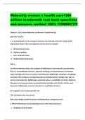 Maternity women s health care12th edition lowdermilk test bank questions and answers verified 100&percnt; CORRECT&excl;&excl;&excl;