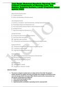 Test Bank&colon; Maternal-Newborn Nursing&colon; The Critical Components of Nursing Care&comma; 3rd Edition&comma; Roberta Durham&comma; Linda Chapman latest update 2023