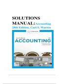 Solution Manual for Accounting 28th Edition (2024) by Carl S. Warren Christine Jonick,  Jennifer Schneider | All Chapters 1-26 | Latest Complete Guide A+.