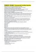 PNR201 EXAM 1 &lpar;Answered&rpar; Verified Solution