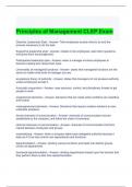 Principles of Management CLEP Exam with correct Answers