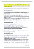 State Farm Fire Independent Policy Exam Questions with Correct Answers&period;