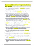 Property and Casualty Exam Preparation Questions with Answers