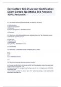 ServiceNow CIS-Discovery Certification Exam Sample Questions and Answers 100% Accurate!