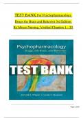 Psychopharmacology&colon; Drugs&comma; the Brain&comma; and Behavior&comma; 3rd Edition TEST BANK By Meyer Nursing&comma; Verified Chapters 1 - 20&comma; Complete Newest Version