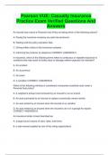 Pearson VUE&colon; Casualty Insurance Practice Exam Verified Questions And Answers