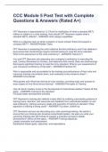 CCC Module 5 Post Test with Complete Questions & Answers &lpar;Rated A&plus;&rpar;