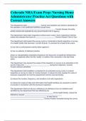 Colorado NHA Exam Questions with 100&percnt; Correct Answers Bundled Package 