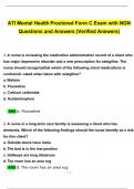 2023 NGN ATI Mental Health Proctored Form A, B, C, Exam Questions and Answers (Verified Answers)