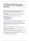 CISR Agency Operations Complete Questions & Answers!!! CISR Agency Operations