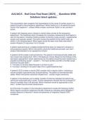 ALS&sol;ACLS - Red Cross Final Exam &lbrack;2023&rsqb; &lowbar;&lowbar; Questions With  Solutions latest updates&period;