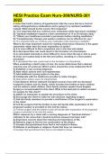 HESI Practice Exam Nurs-300&sol;NURS-301 2022