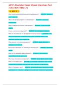 APEA Predictor Exam Missed Questions Part 3 2023 RATED &lpar;A&plus;&rpar; VERIFIED