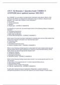 ANCC IQ Domains 1 Question bank CORRECT  ANSWERS latest updated summer 2022&sol;2023