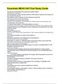 Essentials MEAS 242 Final Study Guide