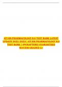 ATI RN PHARMACOLOGY 8.0 TEST BANK LATEST UPDATE 2022/2023 | ATI RN PHARMACOLOGY 8.0 TEST BANK { 49CHAPTERS} GUARANTEED SUCCESS GRADED A+