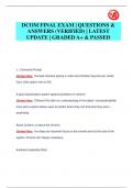 DCOM FINAL EXAM &vert; QUESTIONS &  ANSWERS &lpar;VERIFIED&rpar; &vert; LATEST  UPDATE &vert; GRADED A&plus; & PASSED
