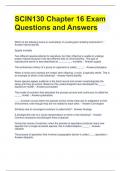SCIN130 Chapter 16 Exam Questions and Answers 