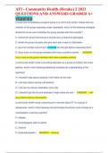 ATI - Community Health &lpar;Retake&rpar; 2 2023 QUESTIONS AND ANSWERS GRADED A&plus; VERIFIED