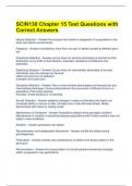 SCIN130 Chapter 15 Test Questions with Correct Answers 
