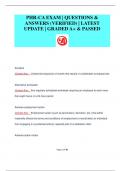 PHR-CA EXAM &vert; QUESTIONS &  ANSWERS &lpar;VERIFIED&rpar; &vert; LATEST  UPDATE &vert; GRADED A&plus; & PASSED