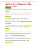 ATI Capstone Pharmacology assessment 1 2023 QUESTIONS WITH COMPLETE SOLUTIONS ALREADY PASSED A&plus; VERIFIED
